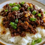 Crispy Honey Garlic Ground Beef Rice Bowl