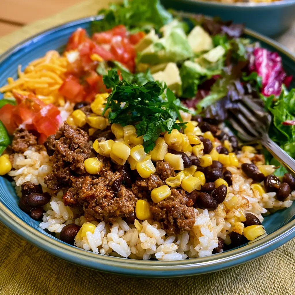 Easy Beef Burrito Bowl