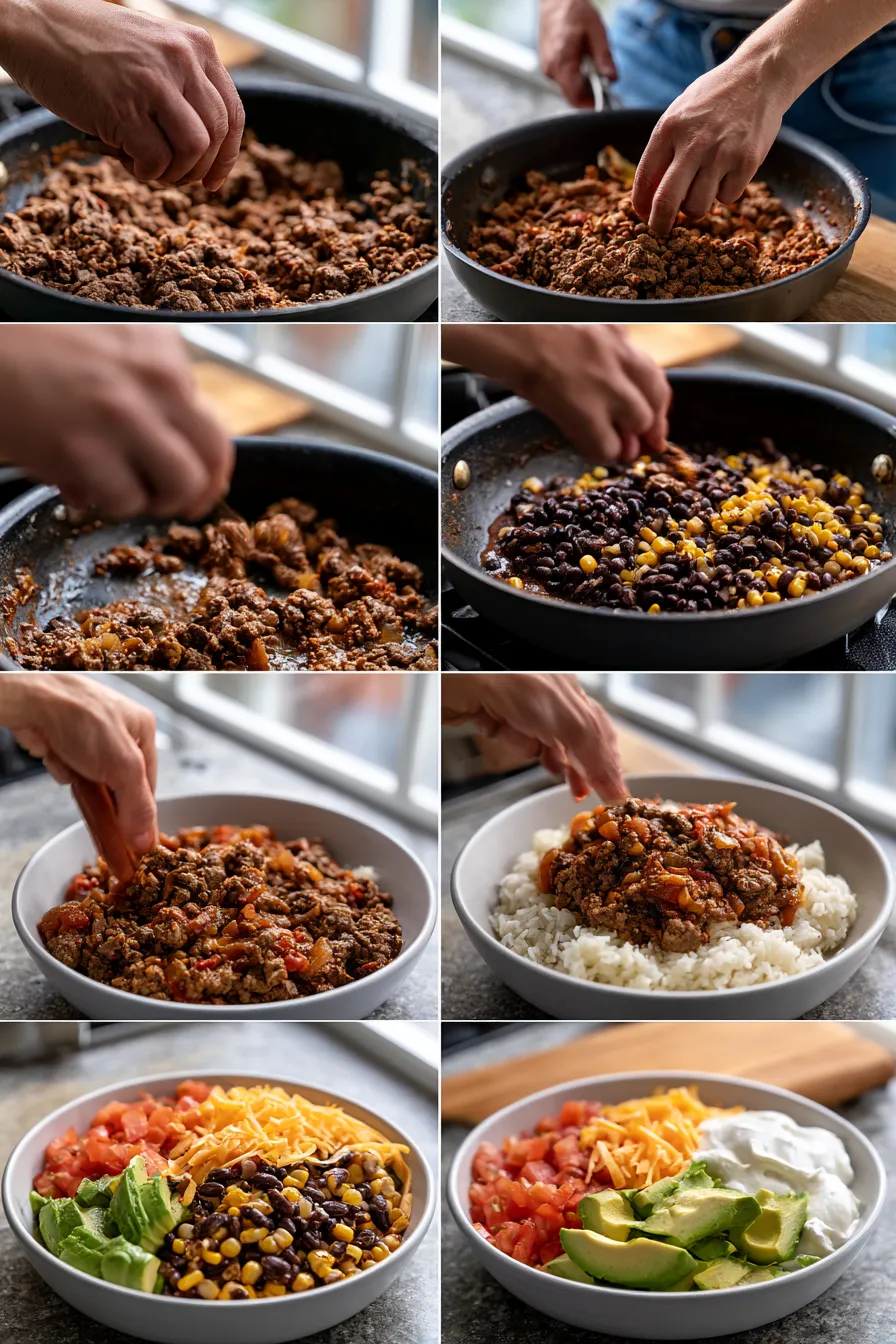 Easy Beef Burrito Bowl