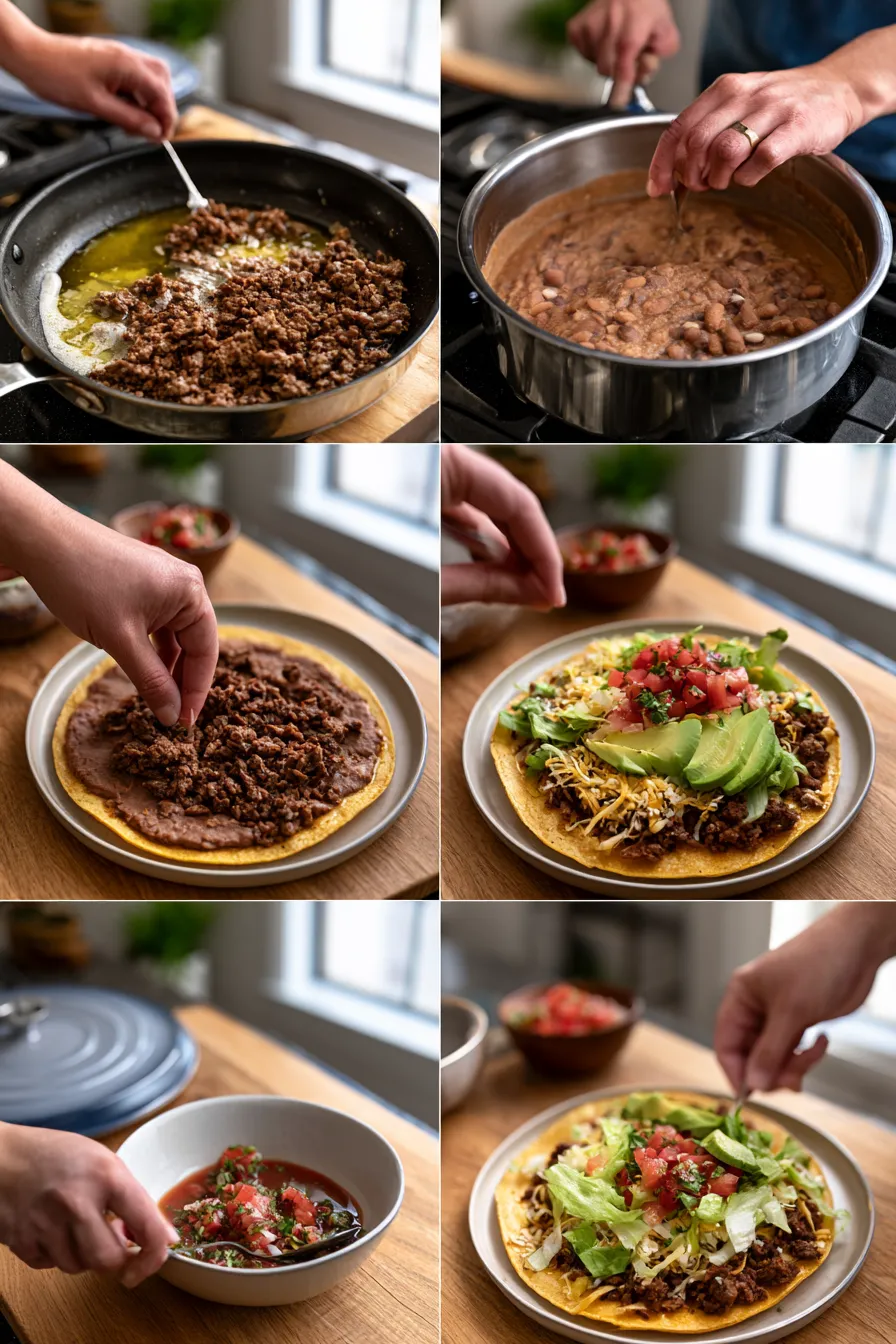 Easy Ground Beef Tostada Recipe