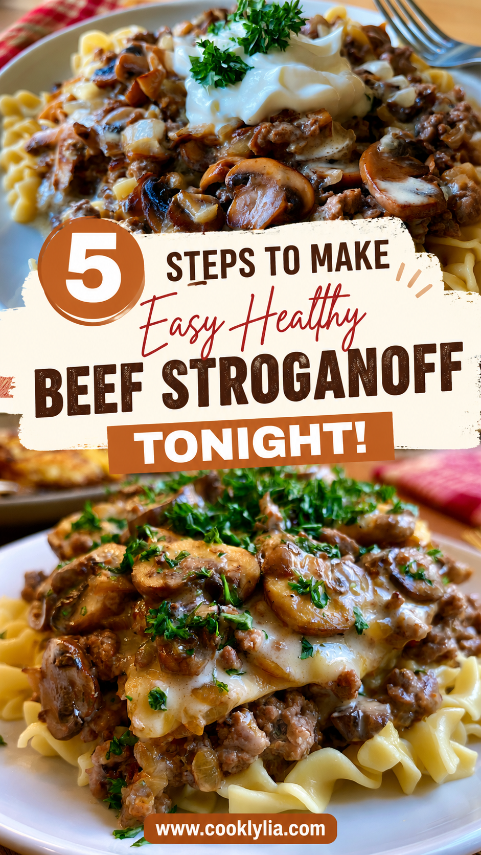 Easy Healthy Beef Stroganoff