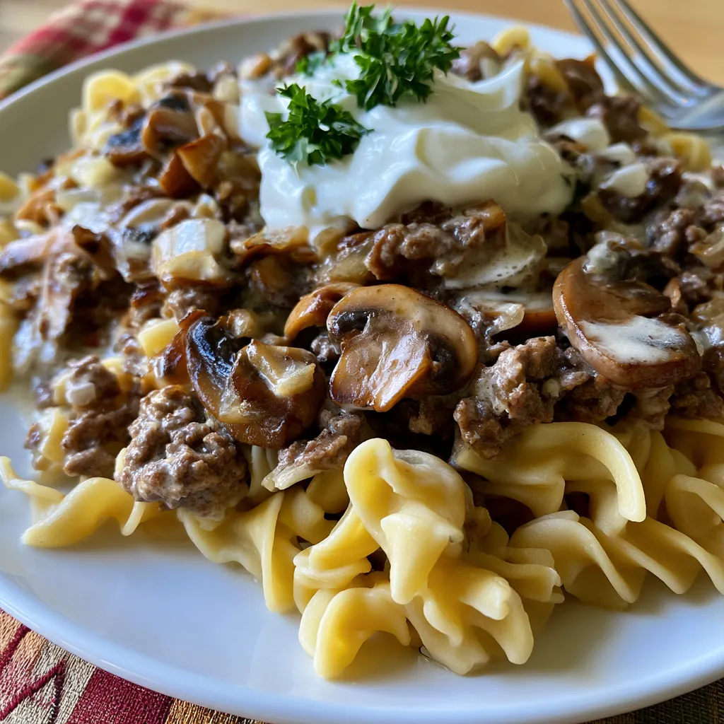 Easy Healthy Beef Stroganoff
