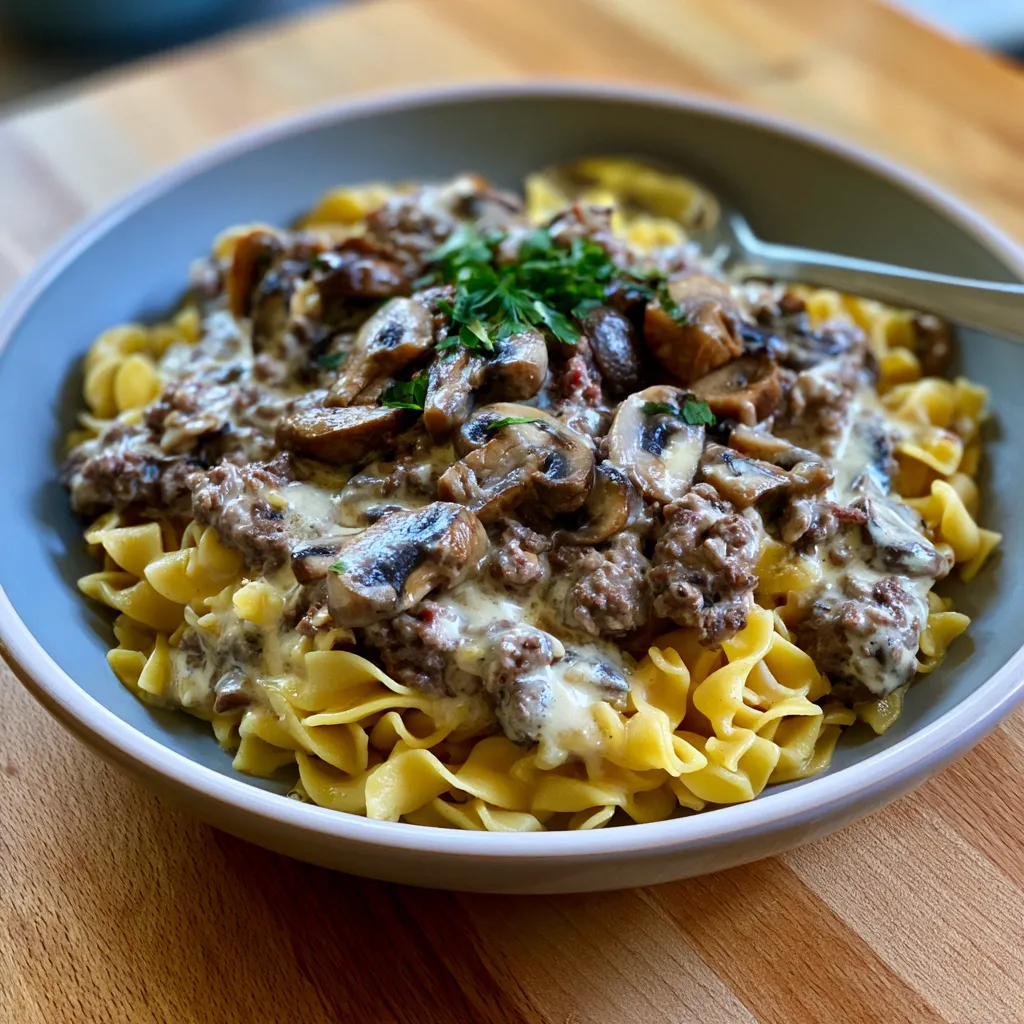 Easy Healthy Beef Stroganoff