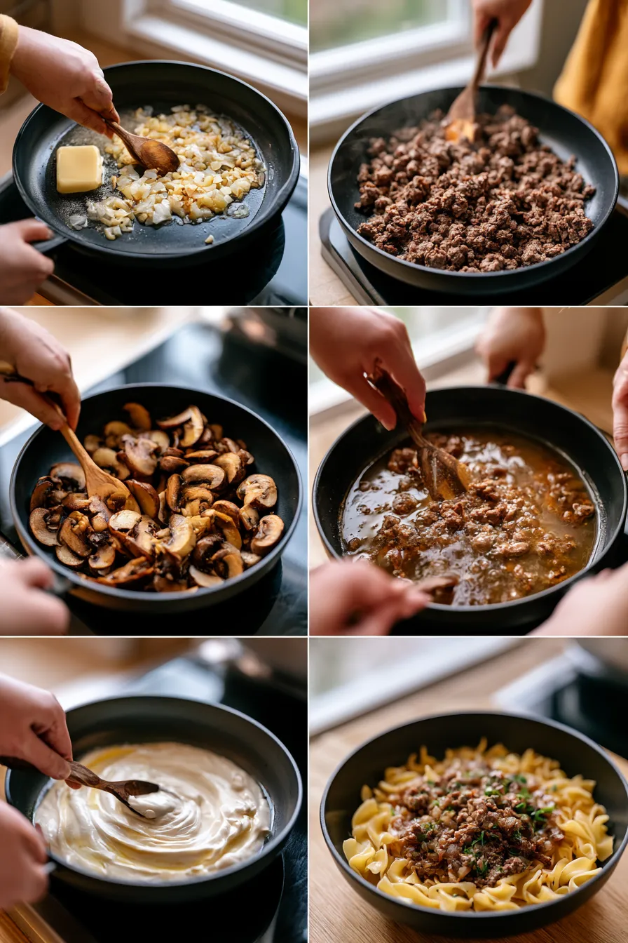 Easy Healthy Beef Stroganoff