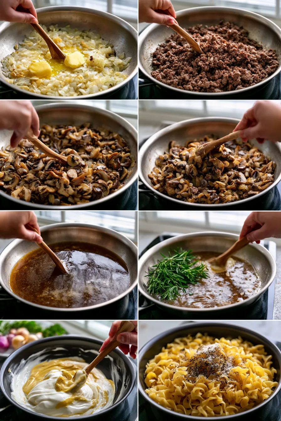 Easy Healthy Beef Stroganoff