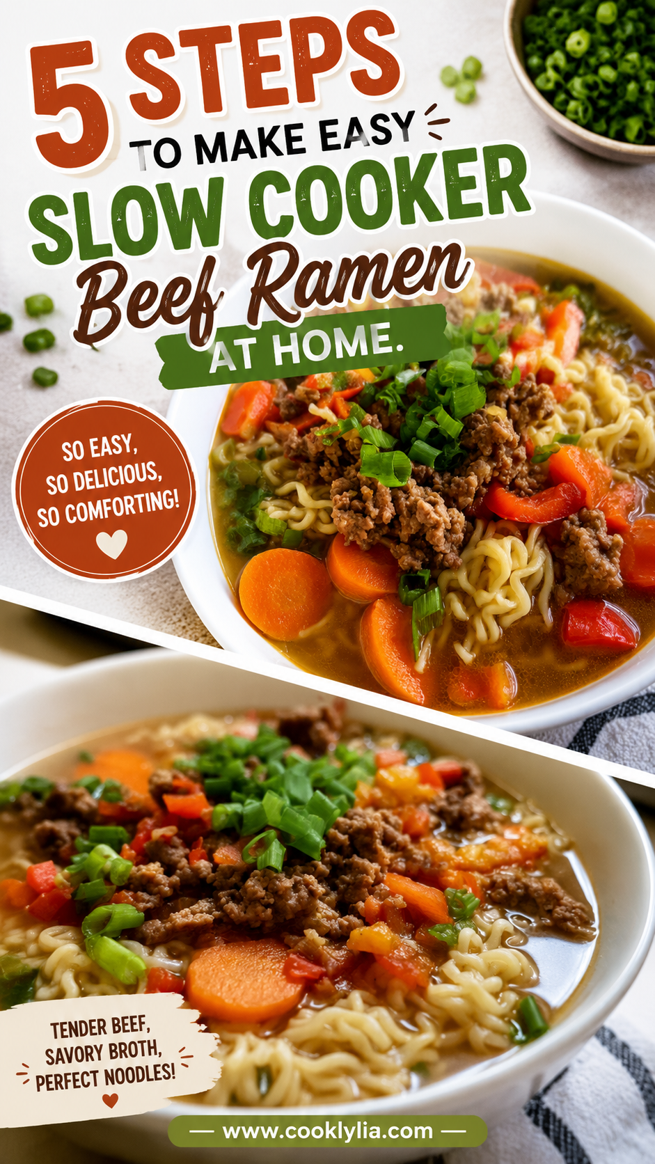 Easy Slow Cooker Beef Ramen