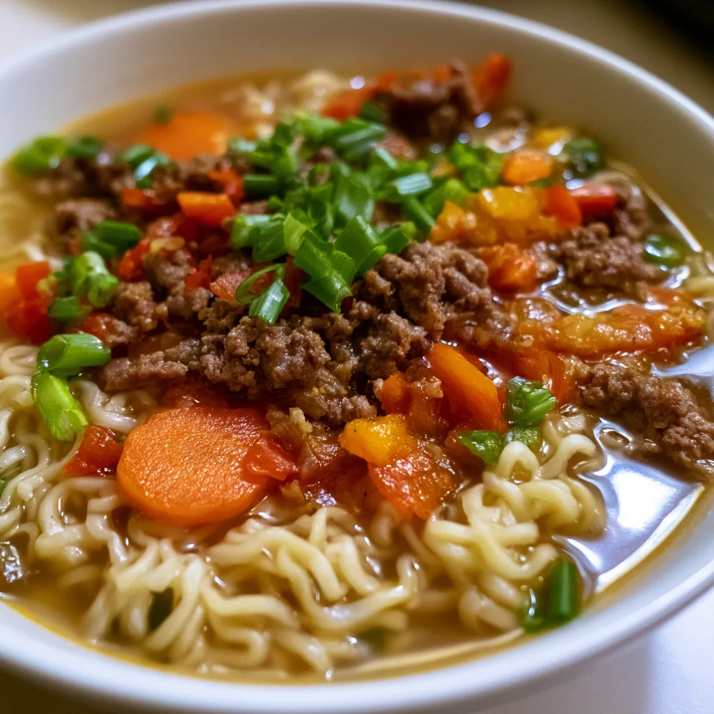 Easy Slow Cooker Beef Ramen