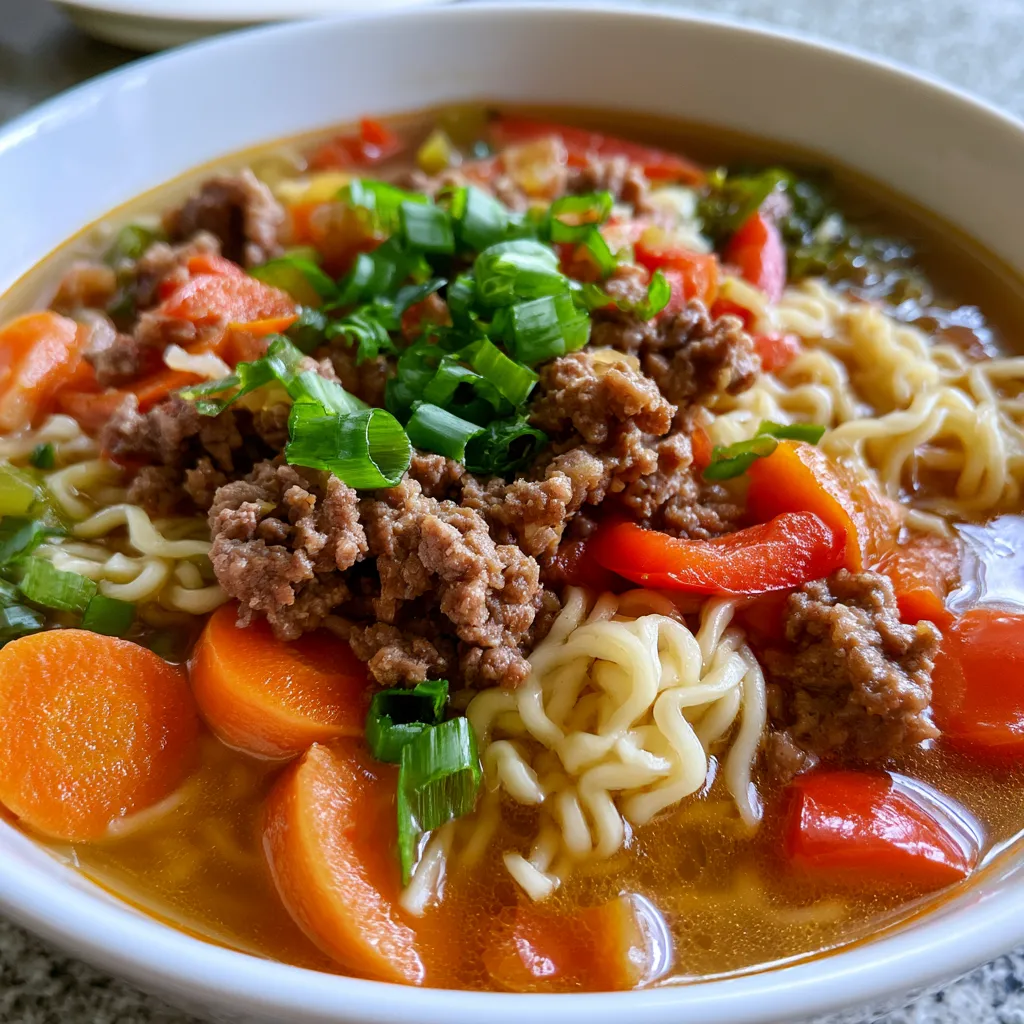 Easy Slow Cooker Beef Ramen