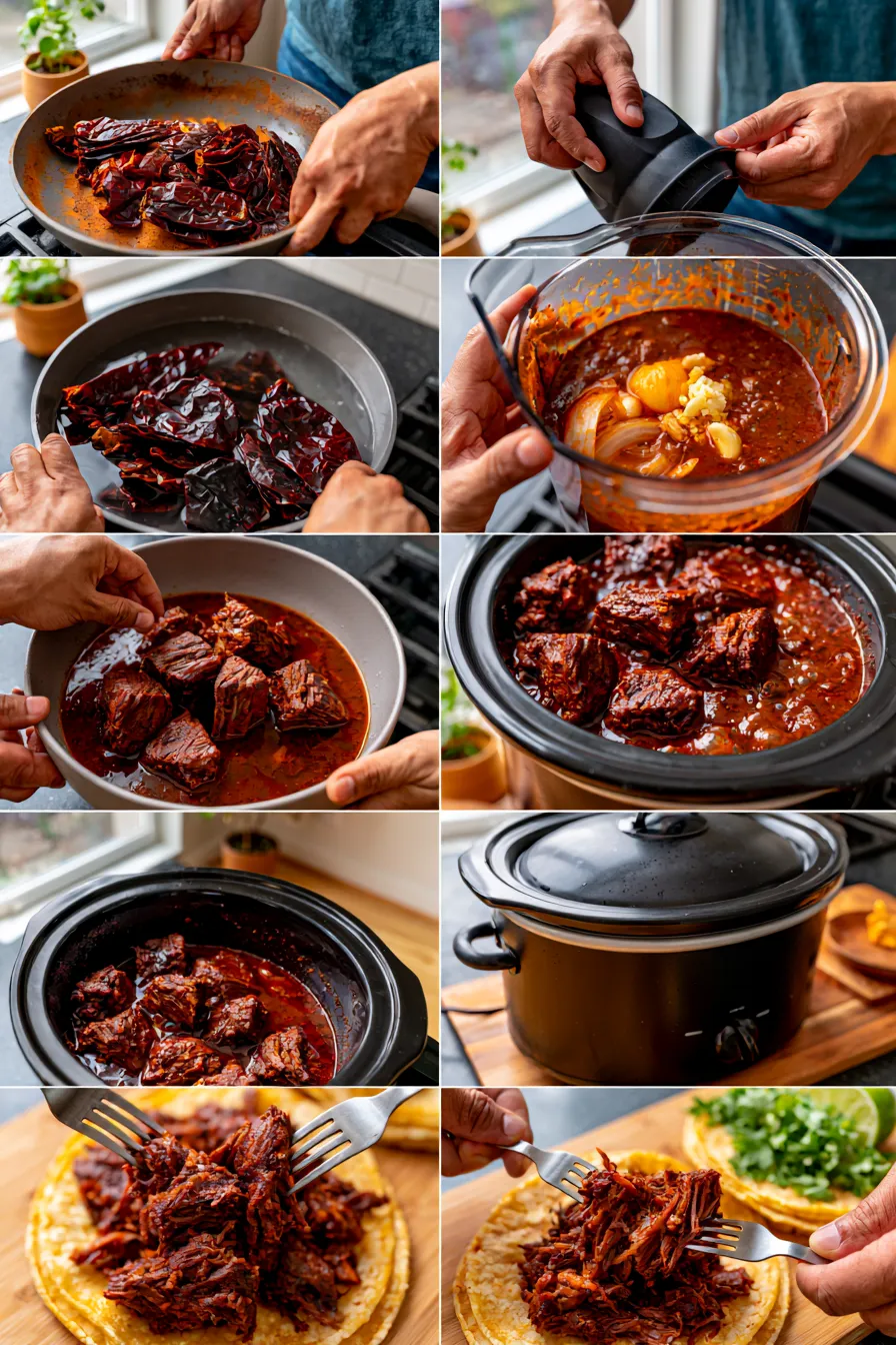 Easy Slow Cooker Birria Tacos
