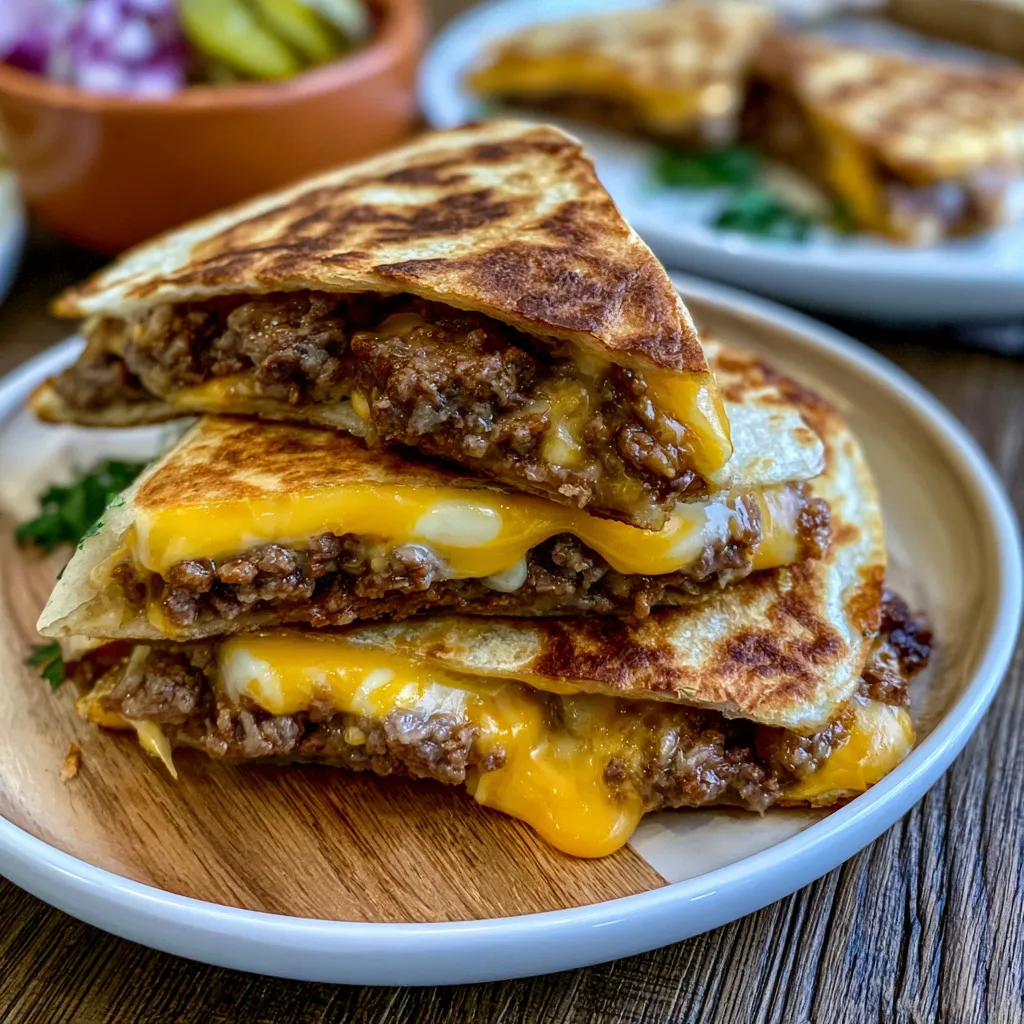 Easy Smashburger Quesadillas