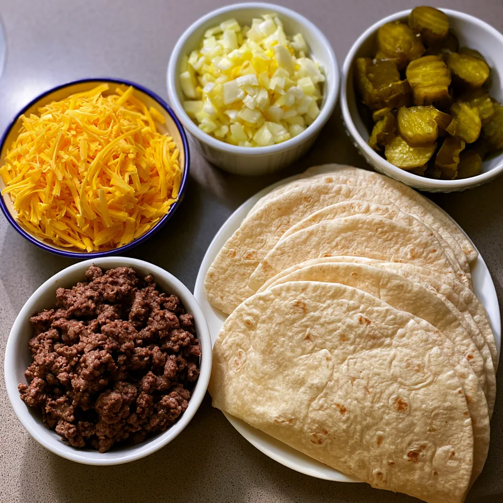 Easy Smashburger Quesadillas