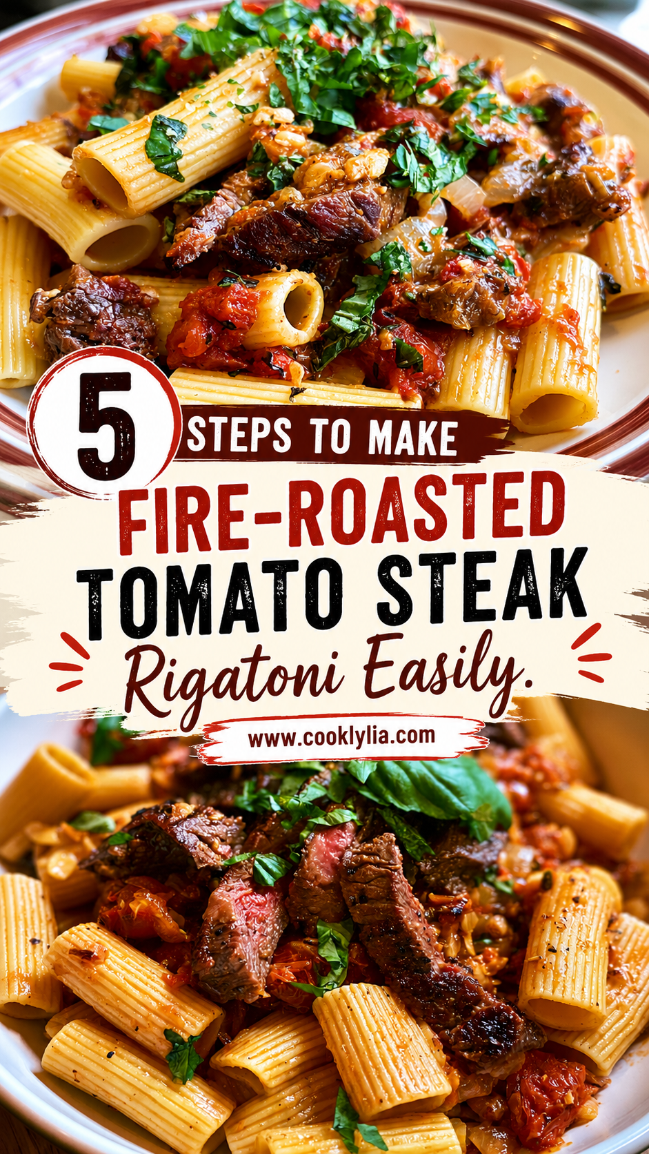 Fire-Roasted Tomato Steak Rigatoni