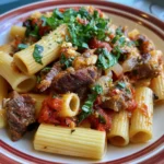 Fire-Roasted Tomato Steak Rigatoni