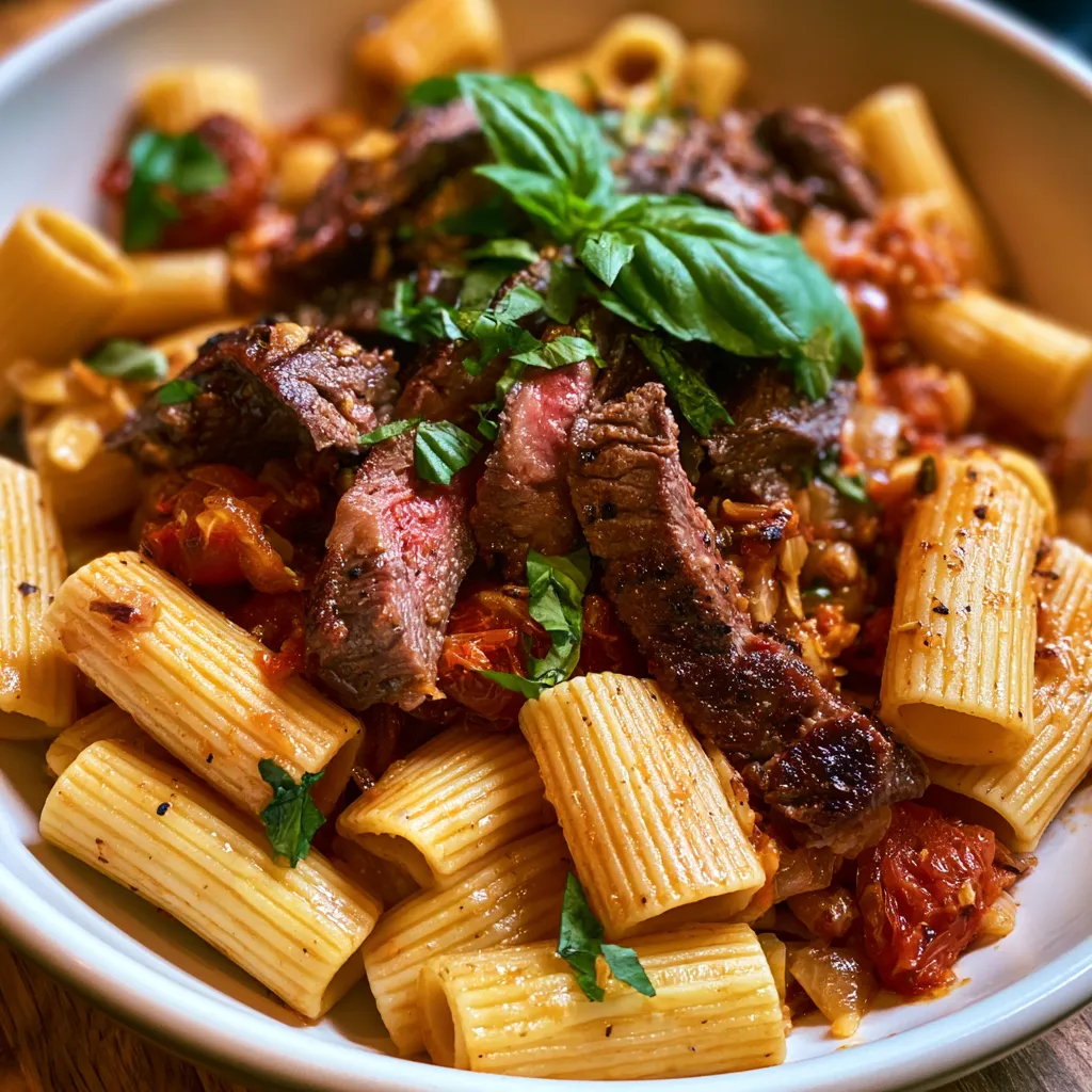 Fire-Roasted Tomato Steak Rigatoni