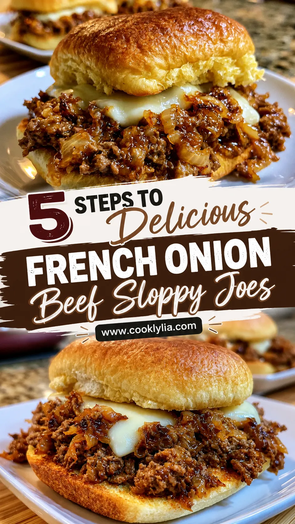 French Onion Beef Sloppy Joes