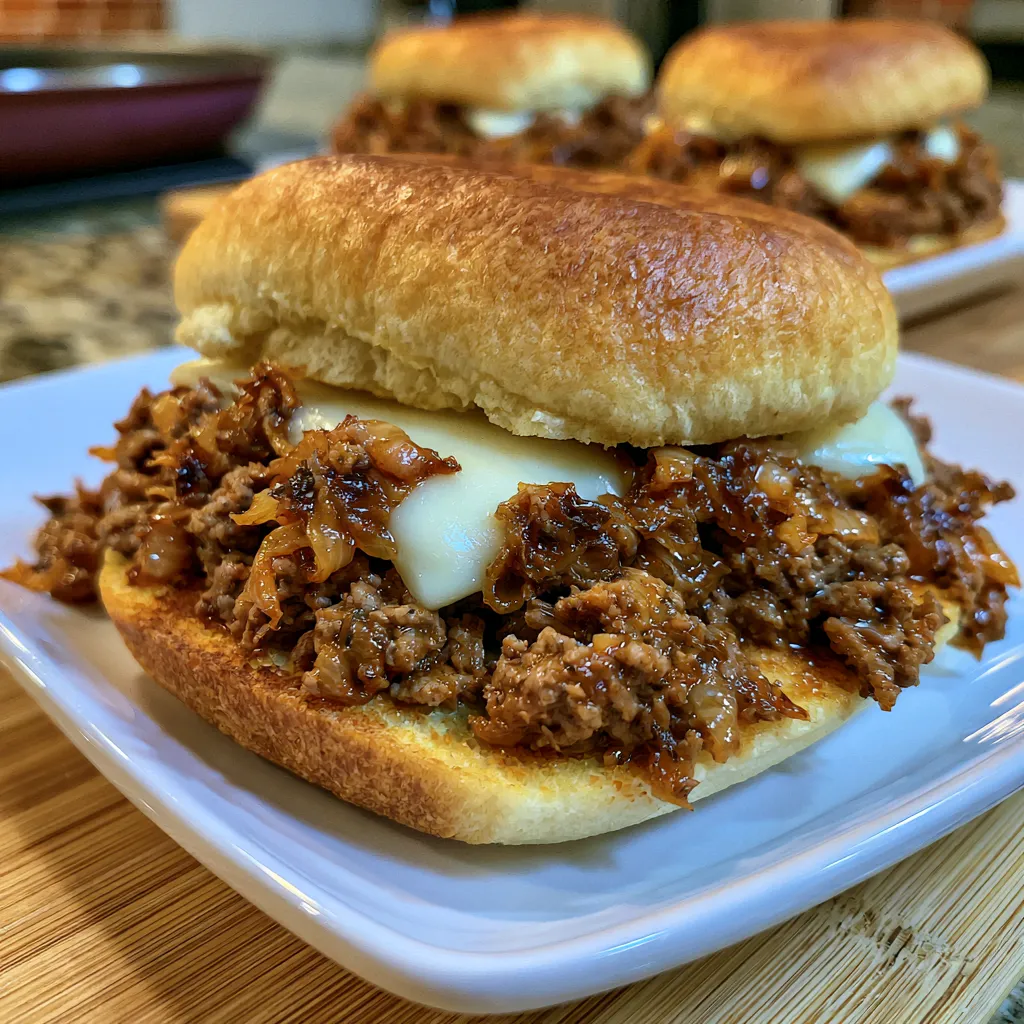 French Onion Beef Sloppy Joes