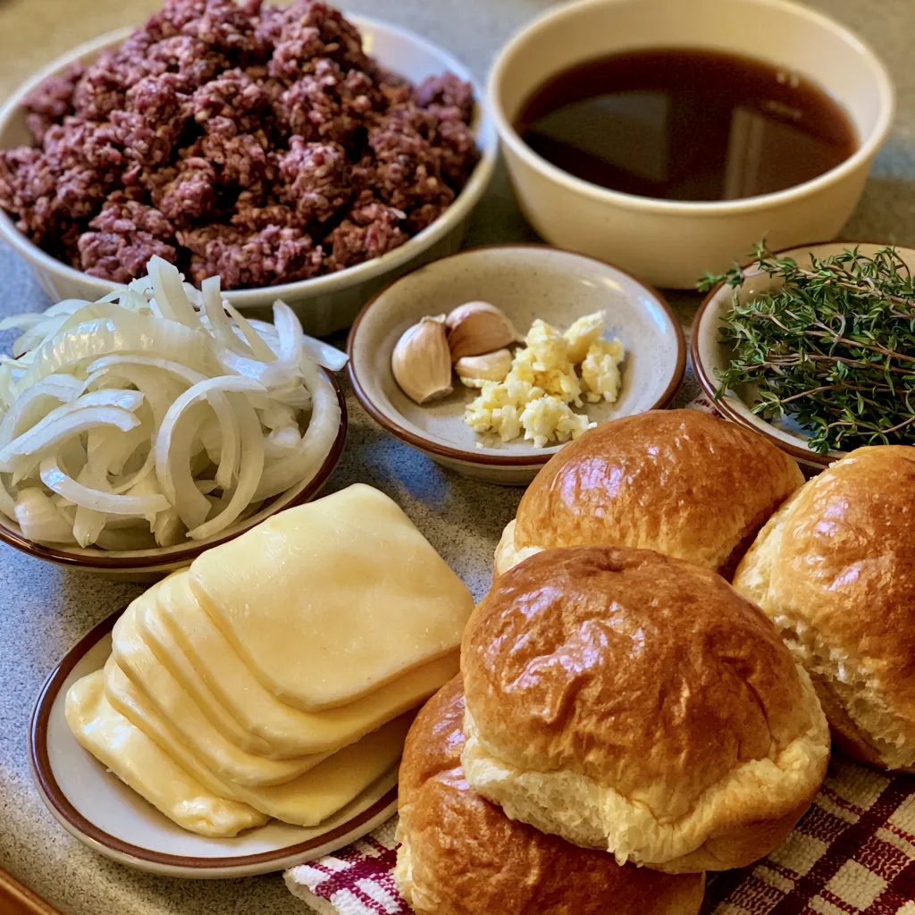 French Onion Beef Sloppy Joes