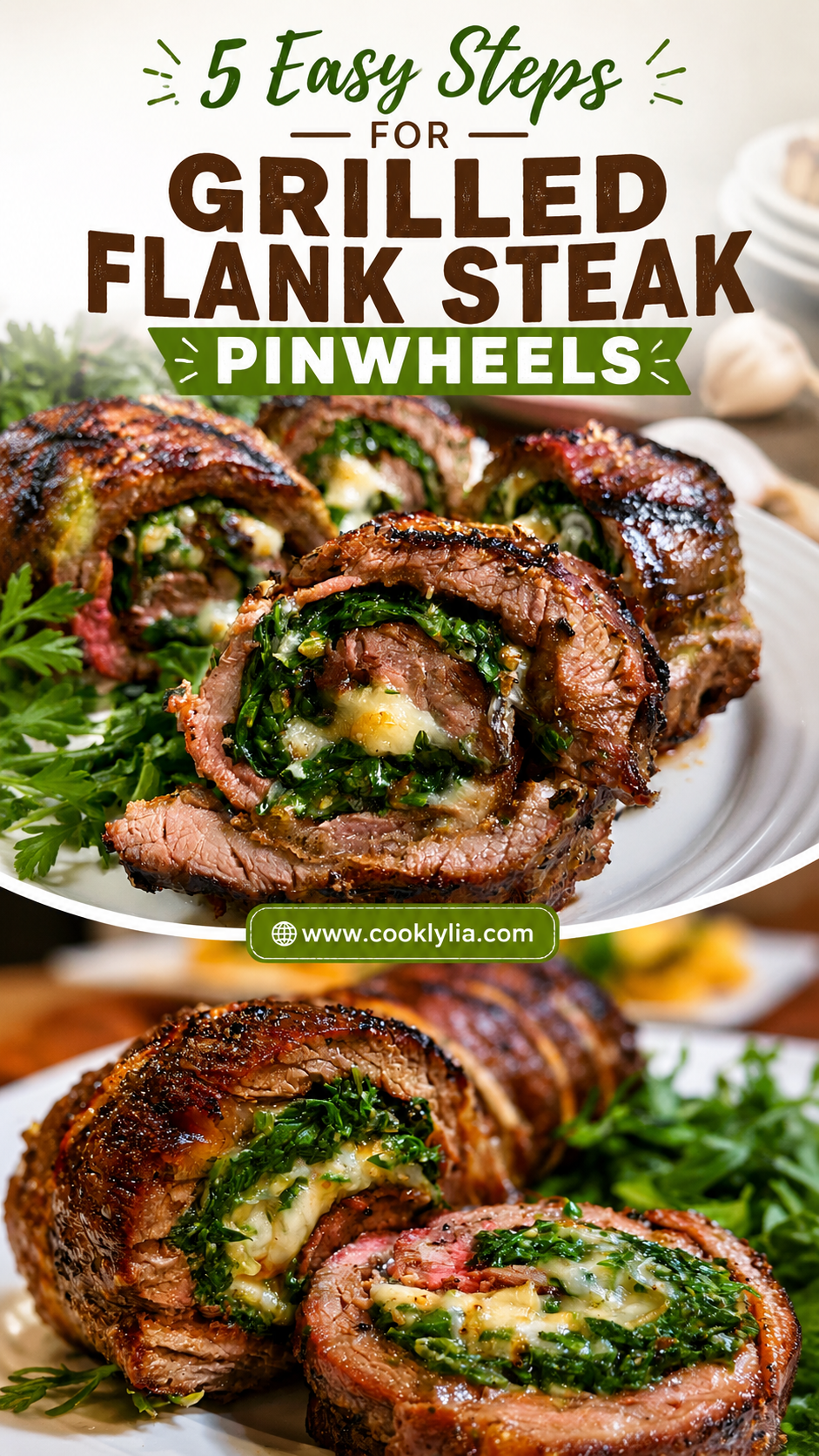 Grilled Flank Steak Pinwheels