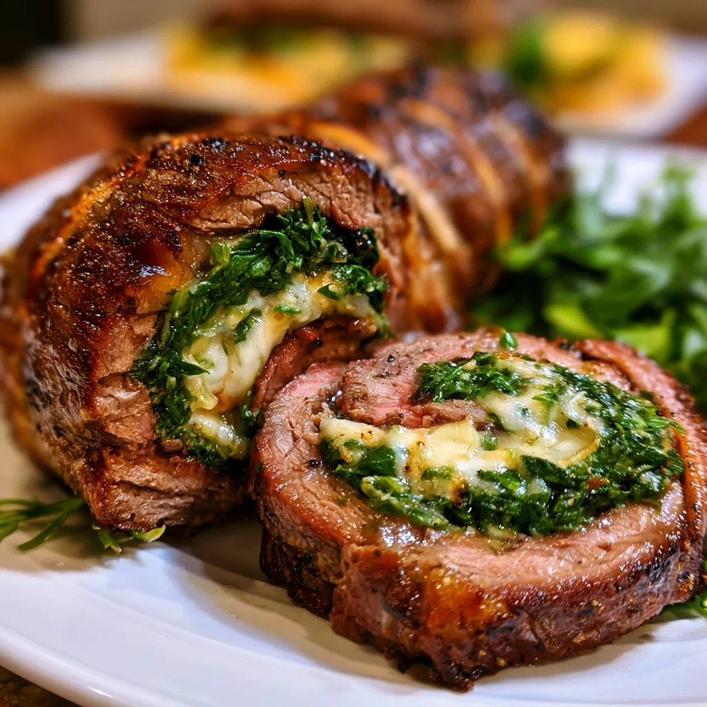 Grilled Flank Steak Pinwheels