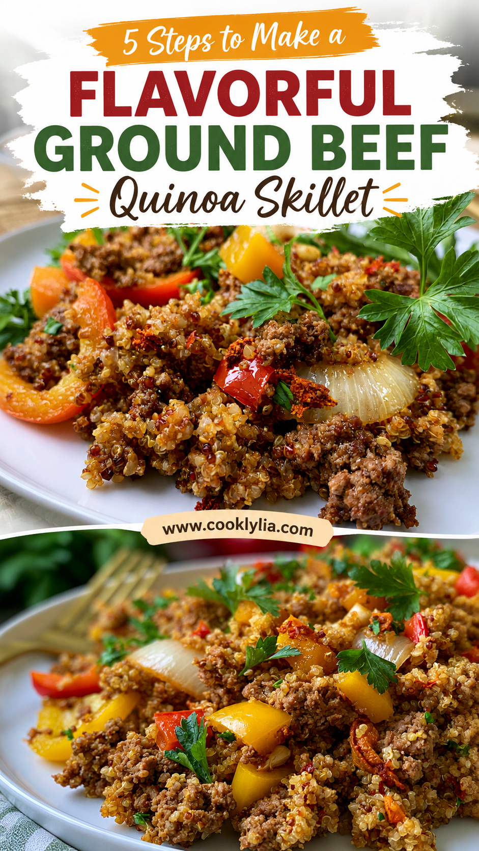 Ground Beef Quinoa Skillet