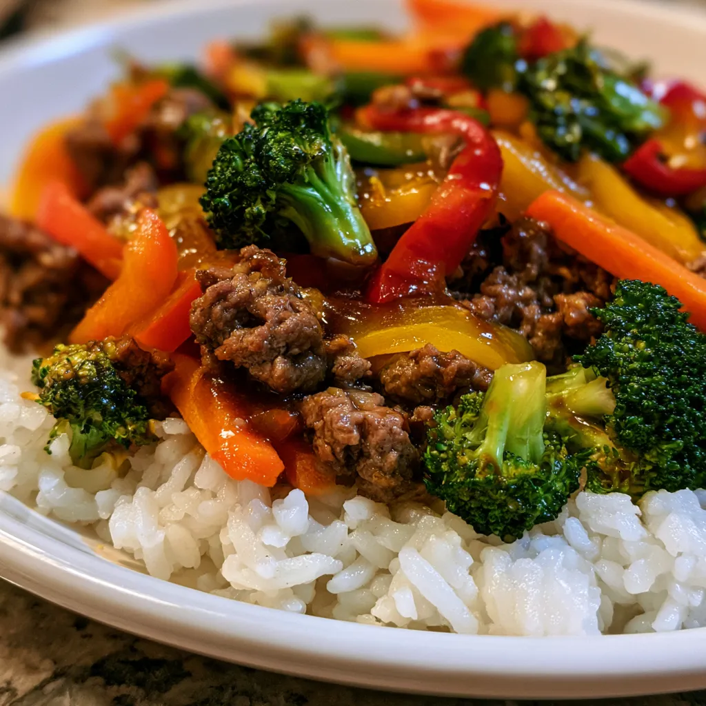 Ground Beef Teriyaki Stir Fry