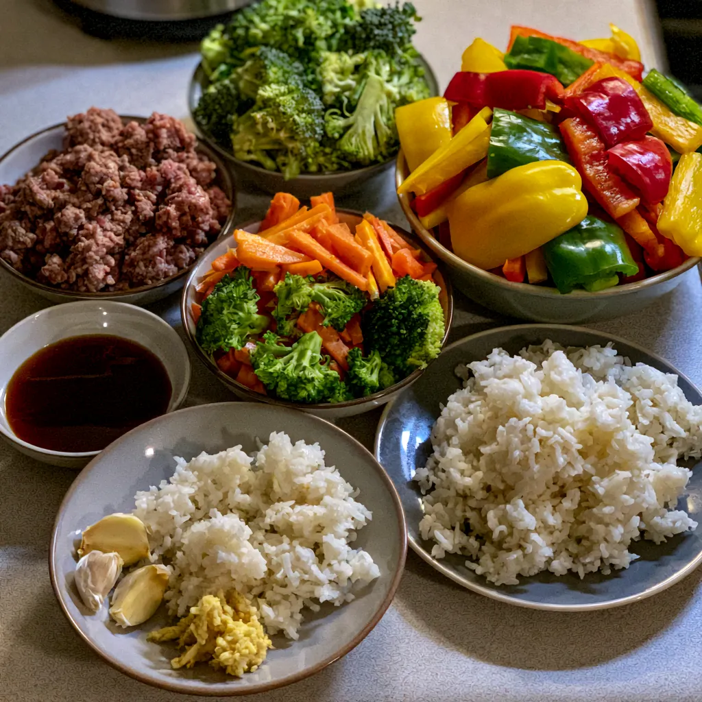 Ground Beef Teriyaki Stir Fry