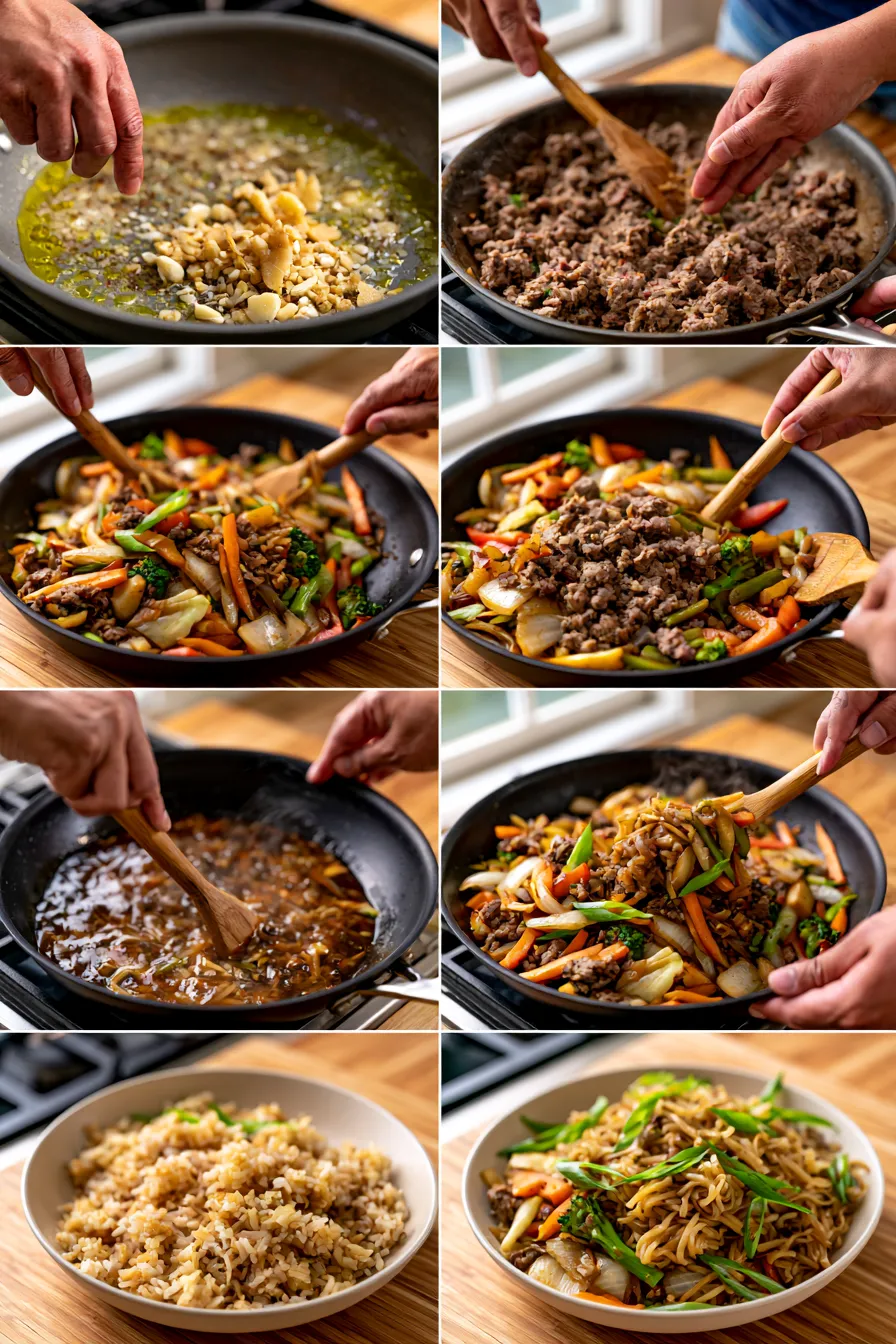 Ground Beef Teriyaki Stir Fry