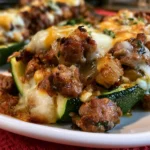 Ground Beef Zucchini Boats