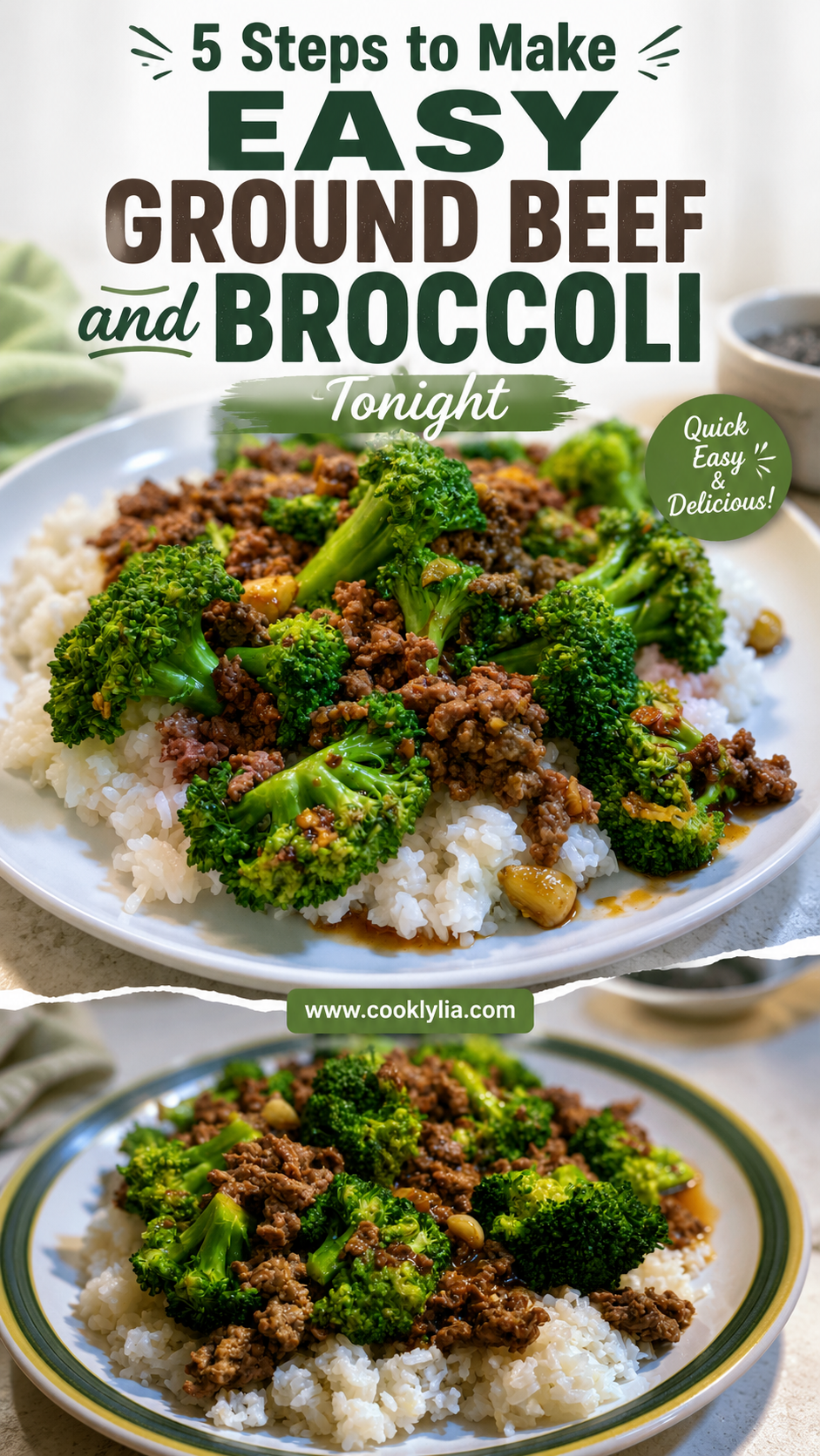 Ground Beef and Broccoli