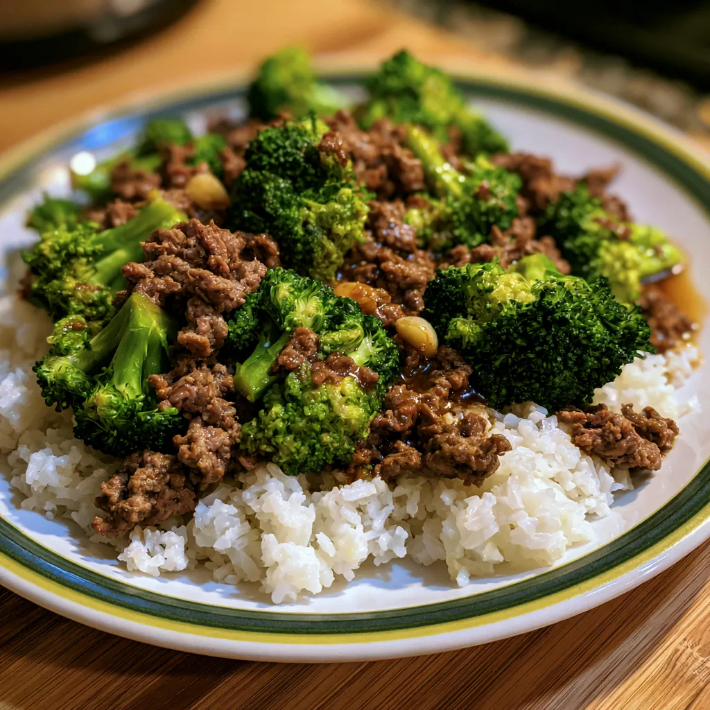 Ground Beef and Broccoli