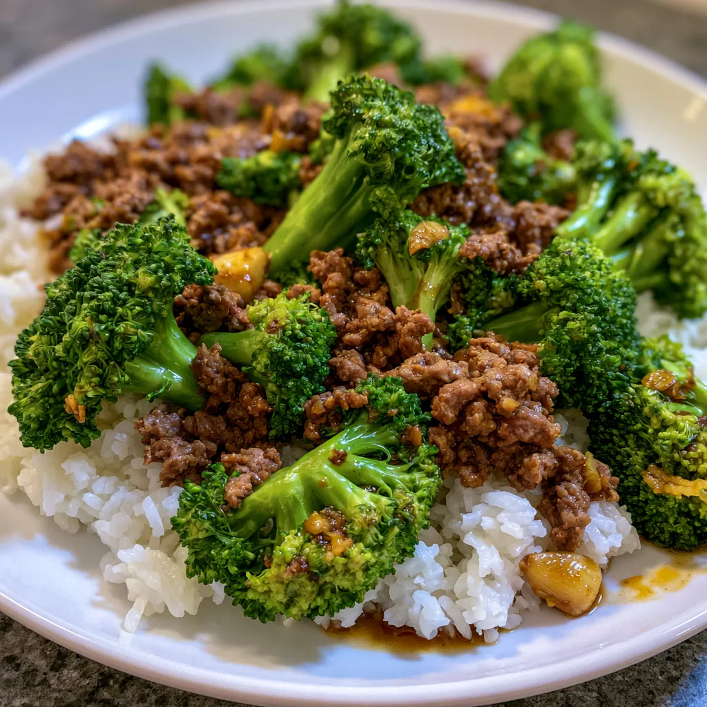 Ground Beef and Broccoli