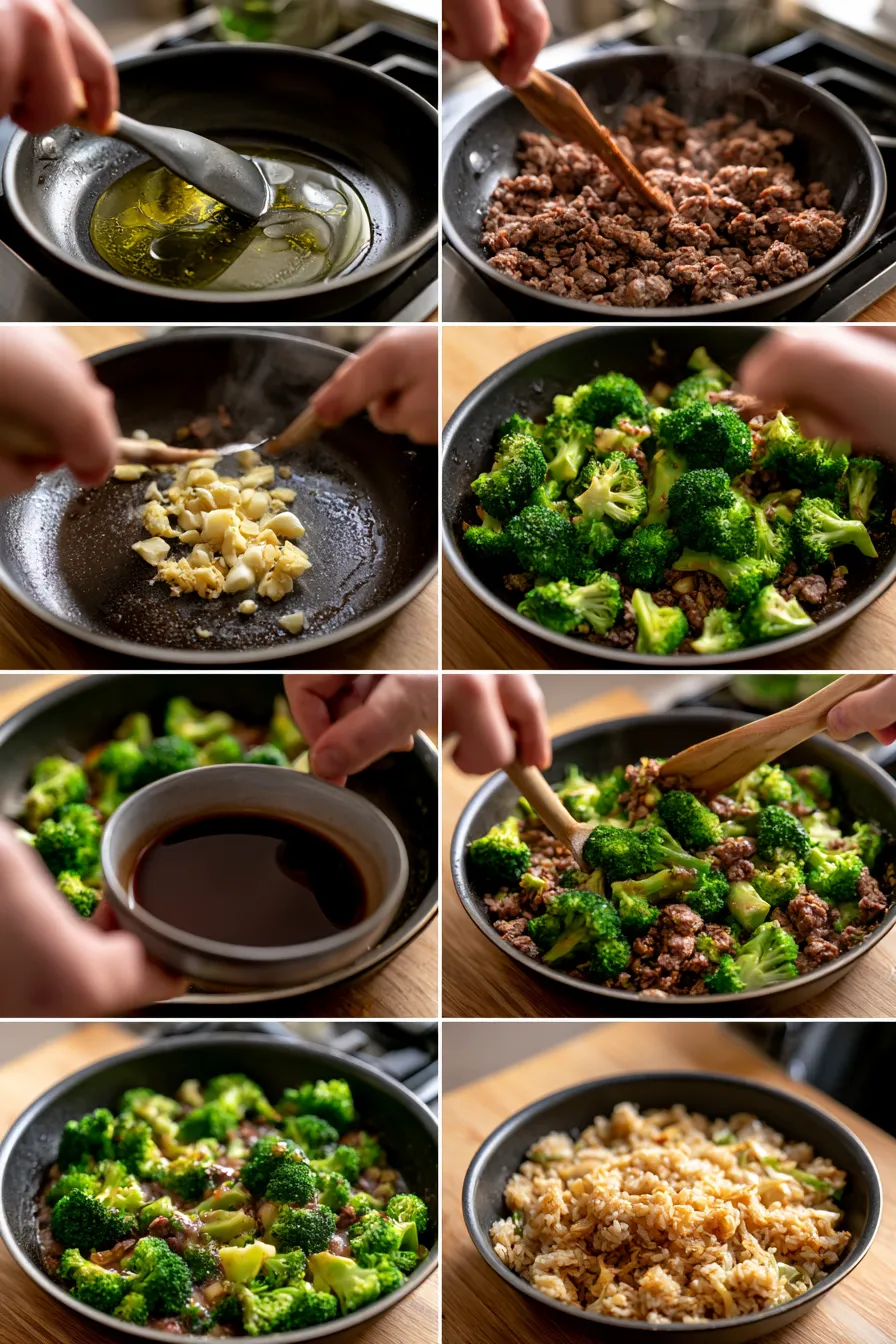 Ground Beef and Broccoli