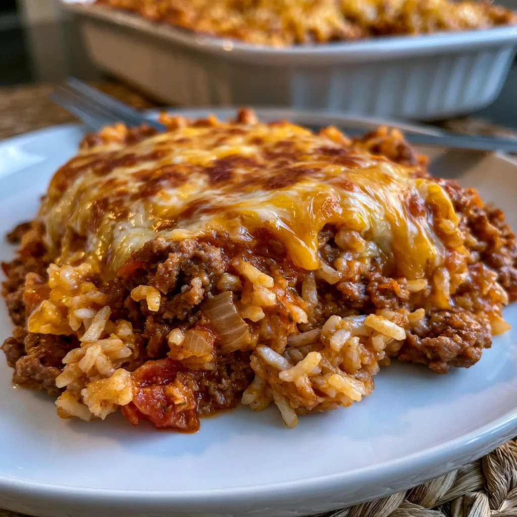 Ground Beef and Rice Casserole
