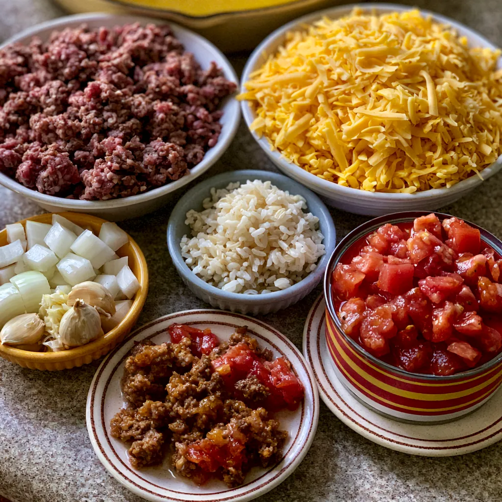 Ground Beef and Rice Casserole