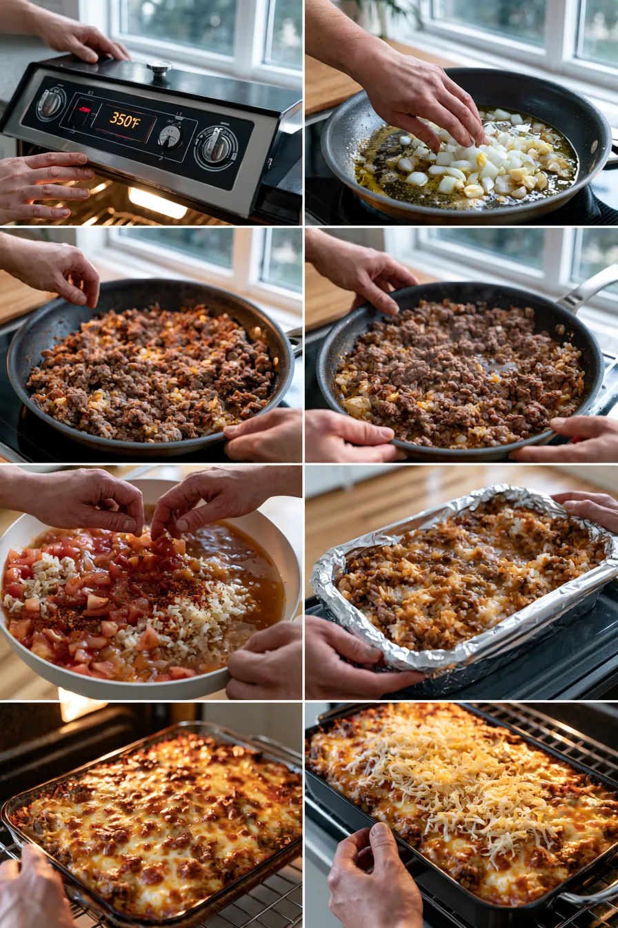 Ground Beef and Rice Casserole