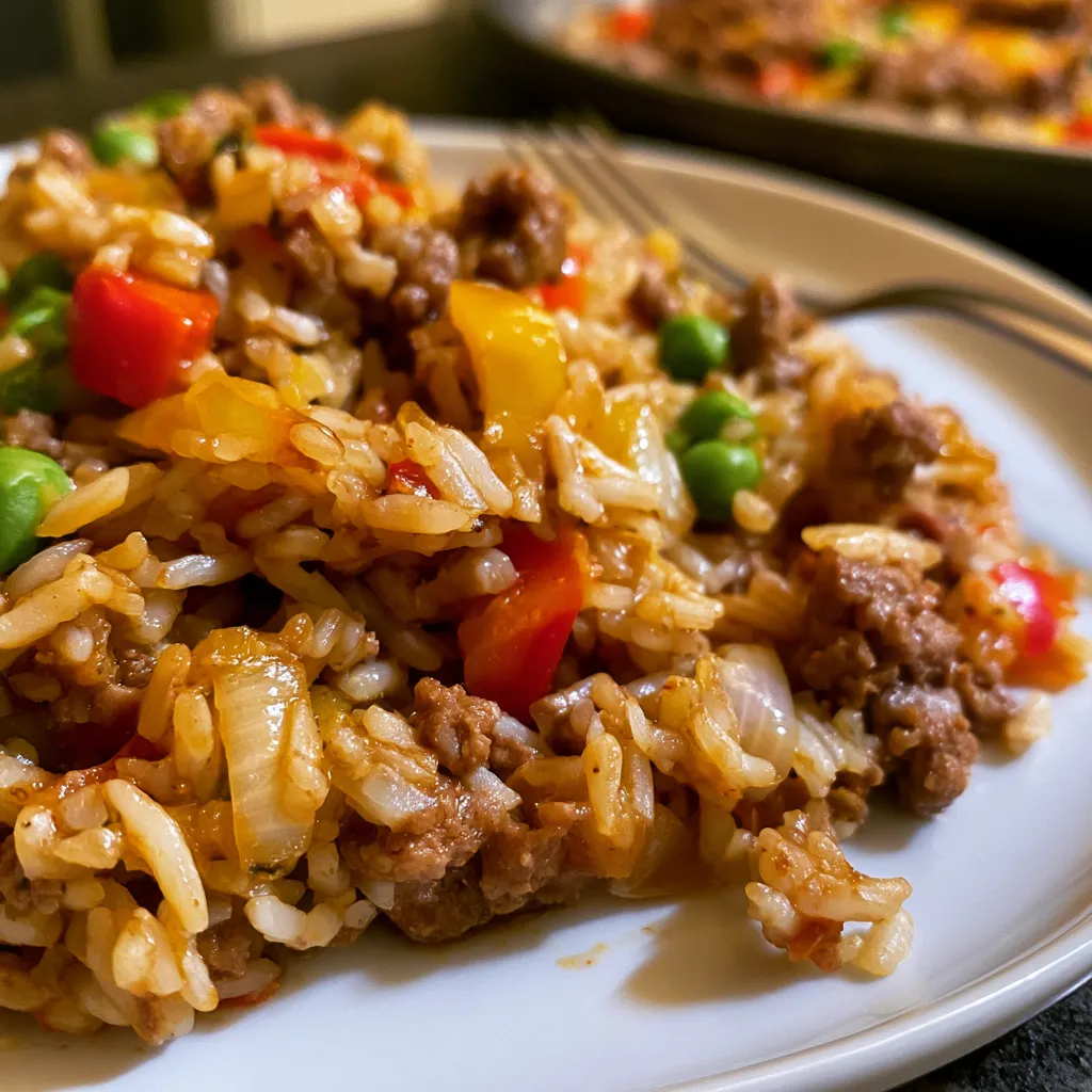 Ground Beef and Rice Skillet