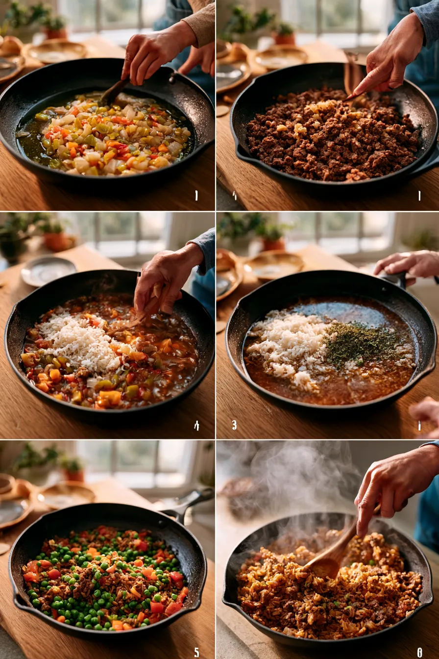 Ground Beef and Rice Skillet