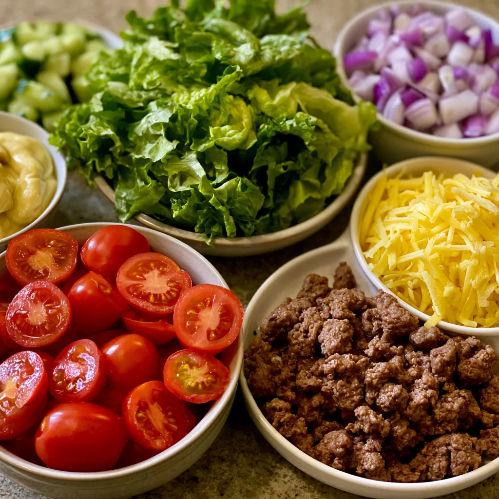 Healthy Burger Bowls Recipe