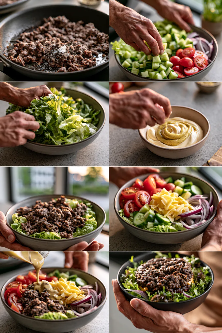 Healthy Burger Bowls Recipe