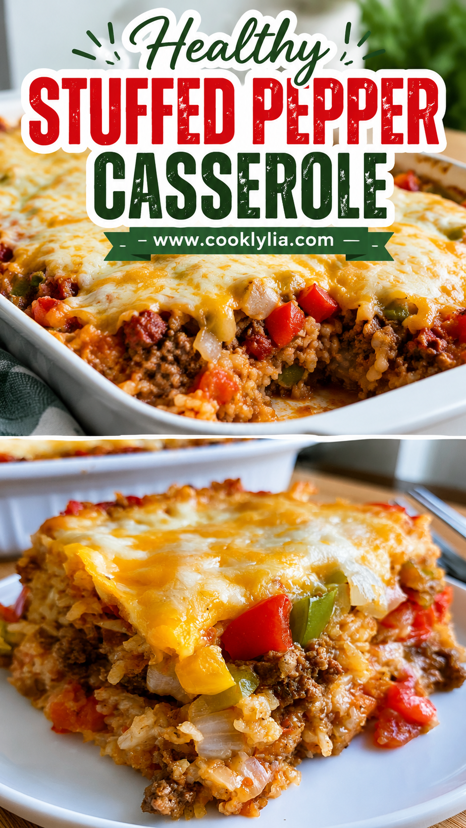 Healthy Stuffed Pepper Casserole
