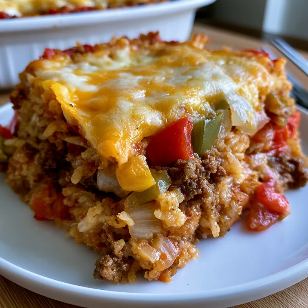 Healthy Stuffed Pepper Casserole