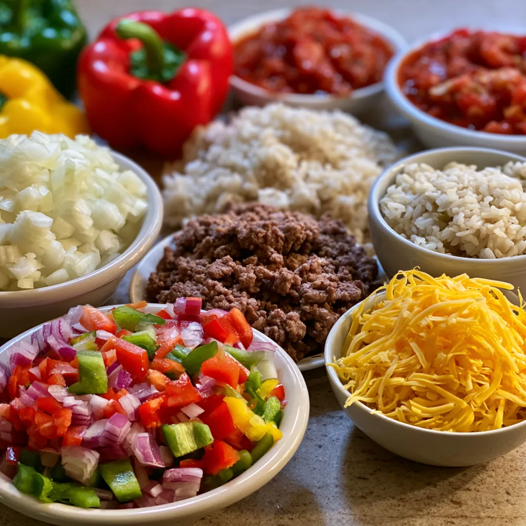 Healthy Stuffed Pepper Casserole