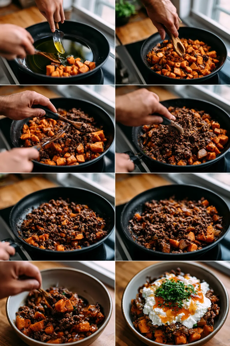 High Protein Beef Bowls with Hot Honey