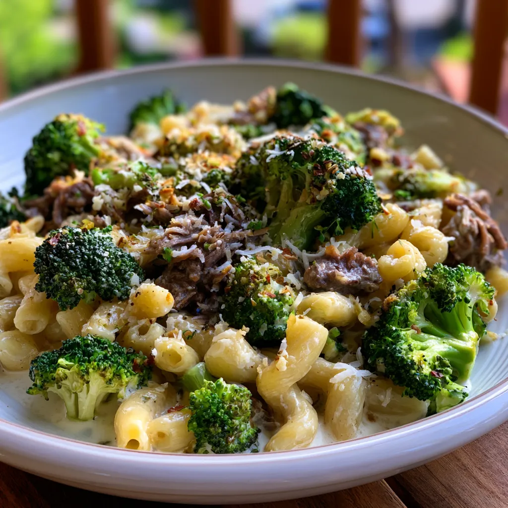 High-Protein Creamy Beef Pasta