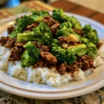Honey Garlic Ground Beef and Broccoli