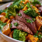 Honey Garlic Smoked Beef and Sweet Potato Dinner
