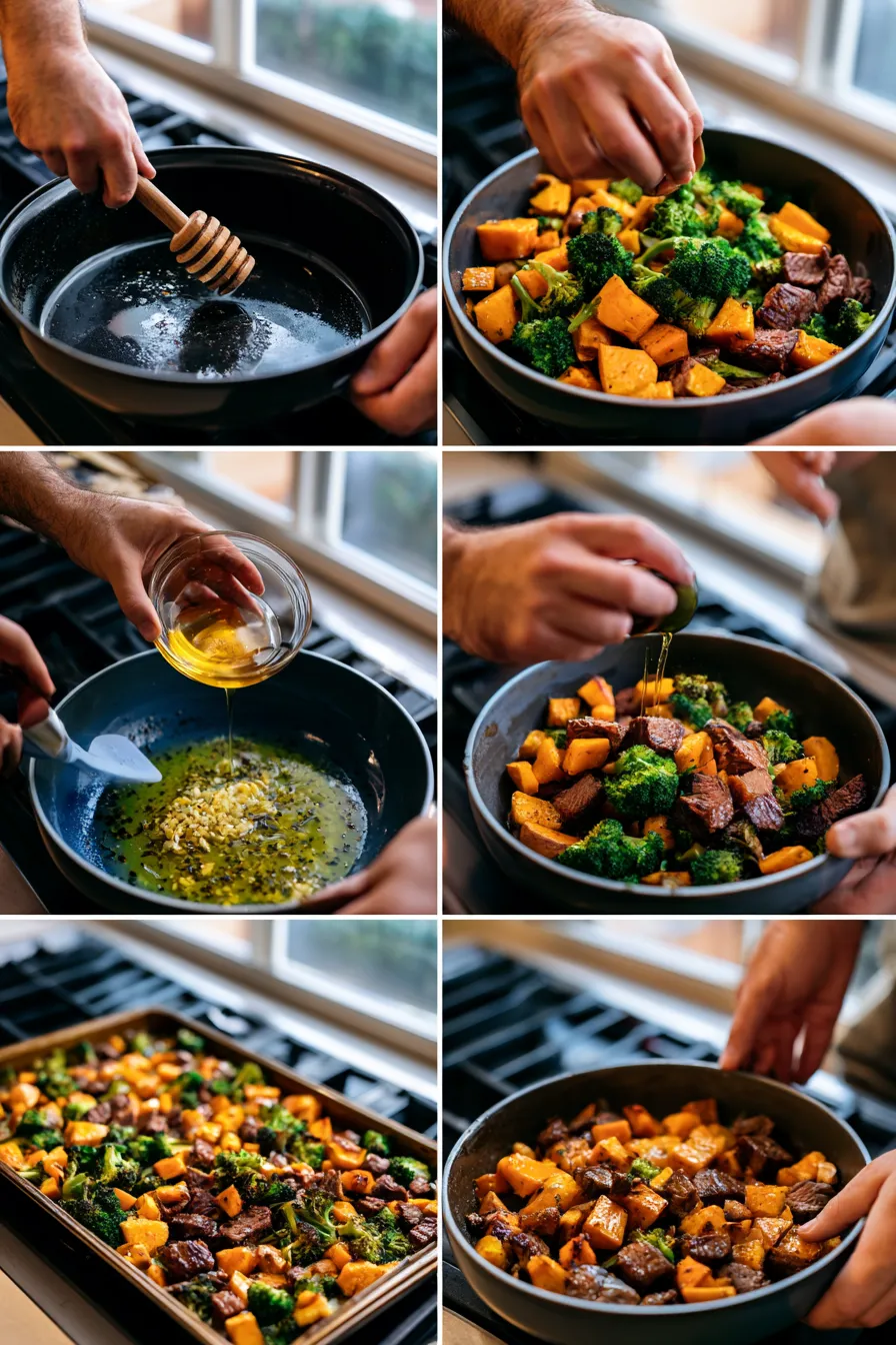 Honey Garlic Smoked Beef and Sweet Potato Dinner