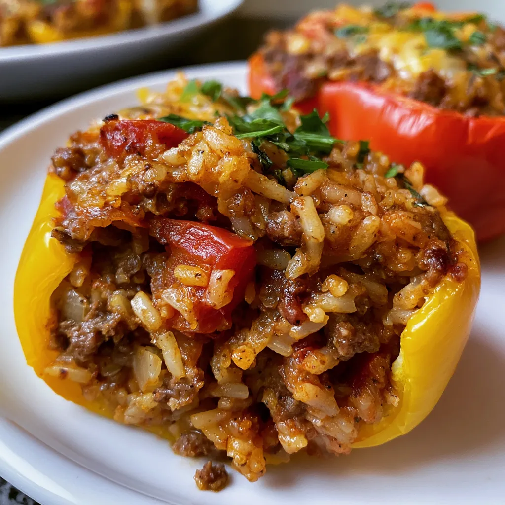 Italian Stuffed Peppers with Beef