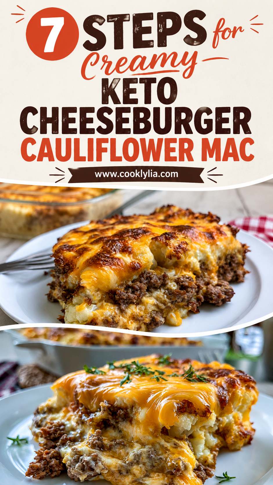 Keto Cheeseburger Cauliflower Mac