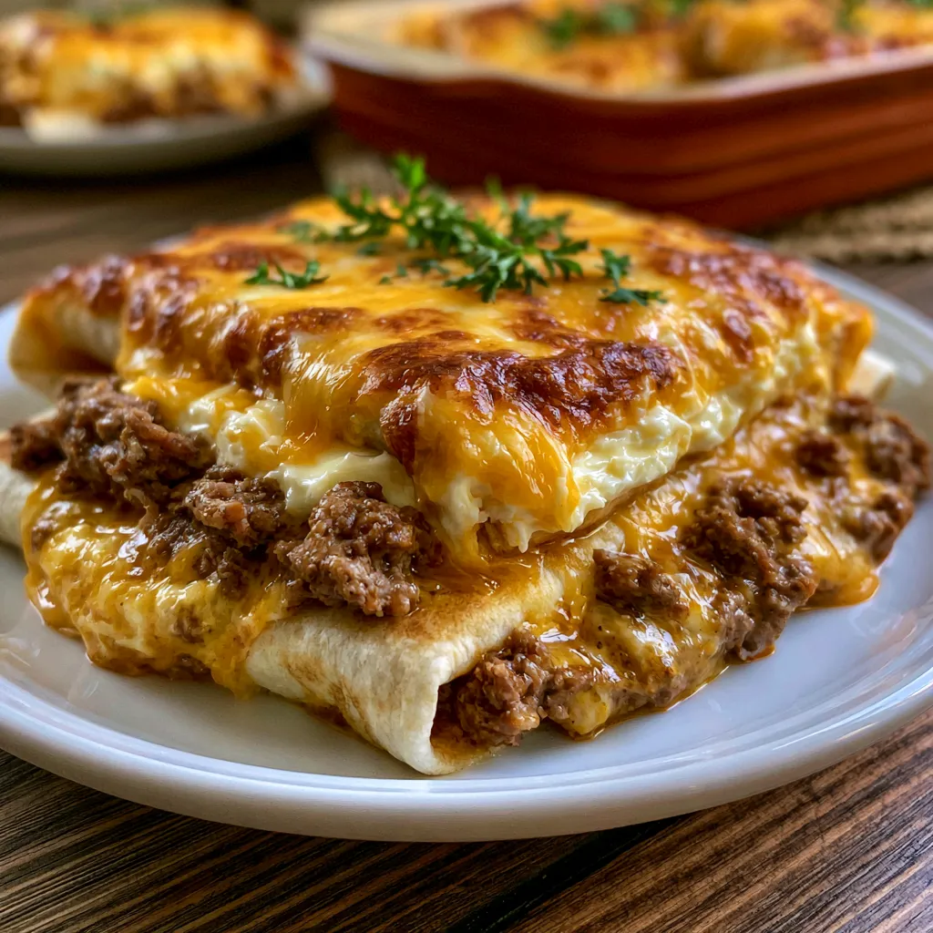 Loaded Beef and Cheese Burritos